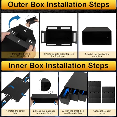 Toploader Storage Box for 3" x 4" Cards, 12 Drawer Organizer with Dividers G212877