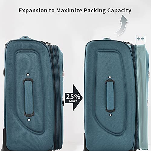 Softside 3-Piece Expandable Luggage Set with TSA Lock Spinner Wheels S375