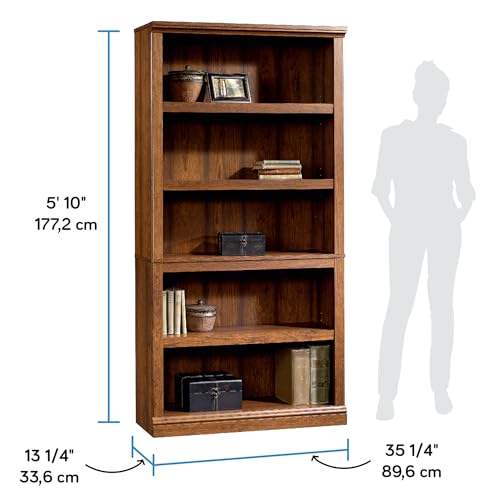 5 Tier Book Shelf Wooden Bookcase for Home Office Living Room C105