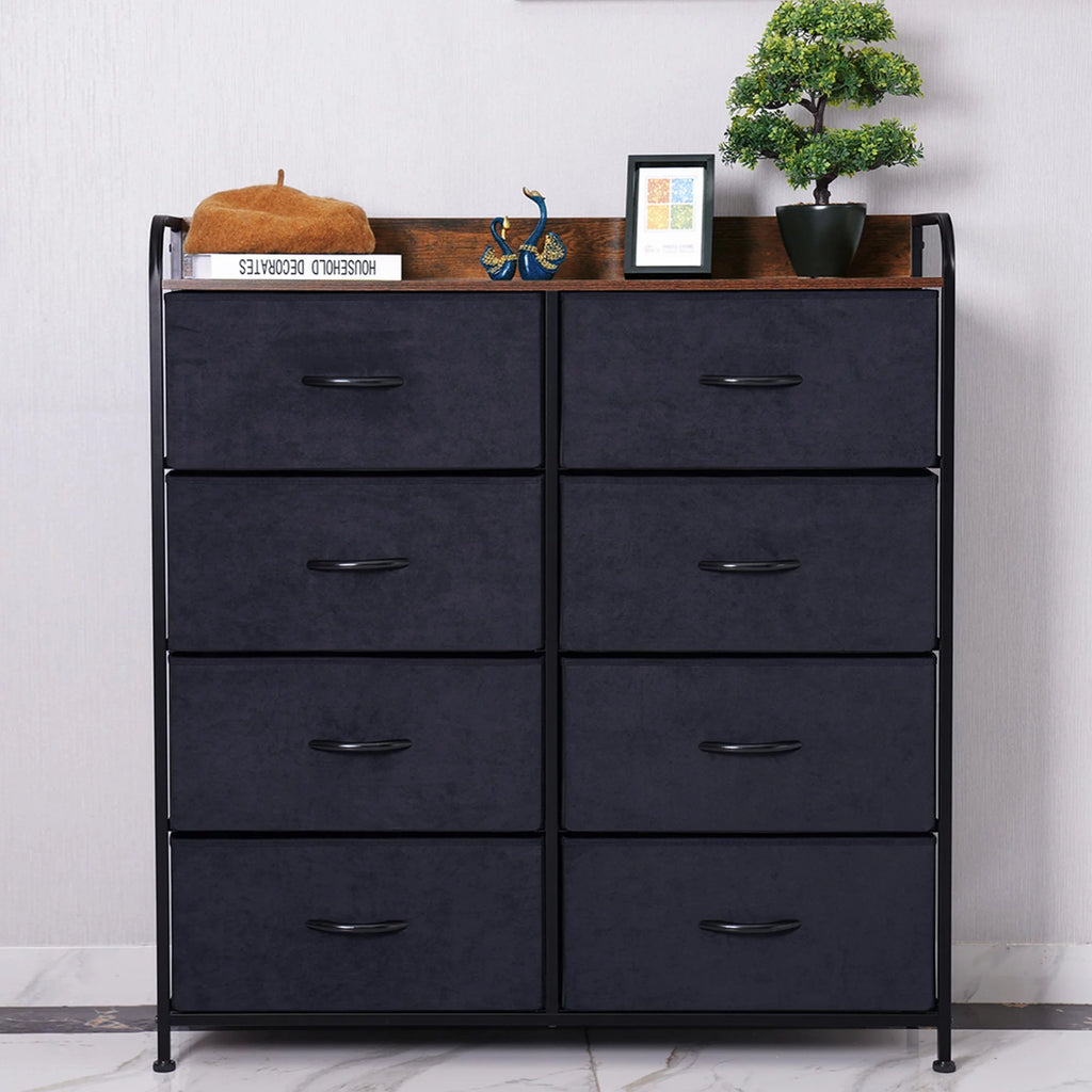 8-Drawer Dresser for Bedroom with Rustic Finish D4858