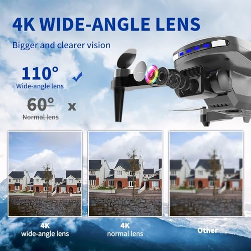 4K Camera Drone for Adults, Foldable FPV with Brushless Motor G69857
