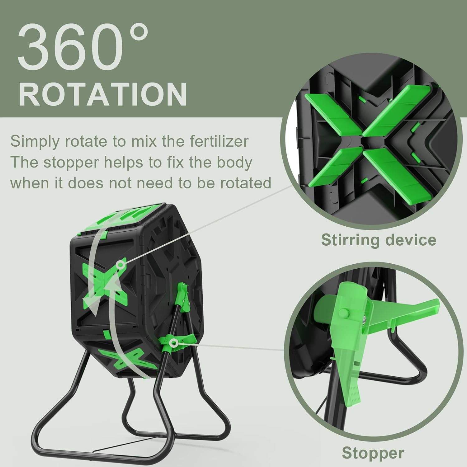Tumbling Compost Bin 18.5 Gallon Y342
