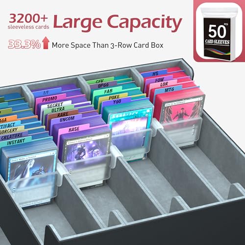 Trading Card Storage Box with 50 Sleeves and 24 Dividers G3044