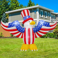 7.2FT 4th of July Inflatable American Bald Eagle with Build-in LEDs, Blow Up Patriotic Memorial Independence Day Decor for Lawn Yard Garden Outdoor