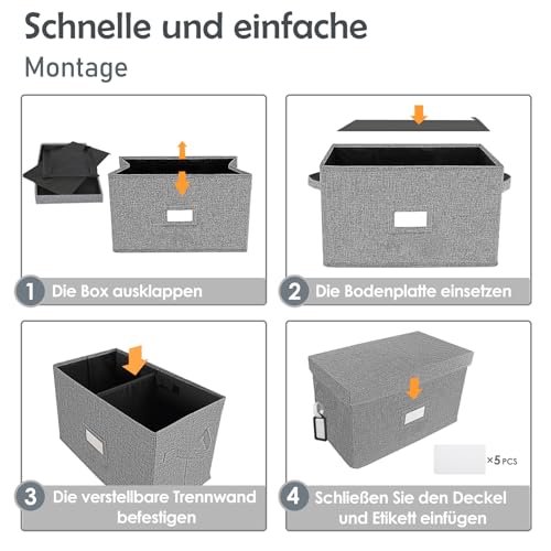 Vinyl Record Storage Box for 7" 45 RPM LPs, Grey Case with Lid, Holds 80 Albums X91735
