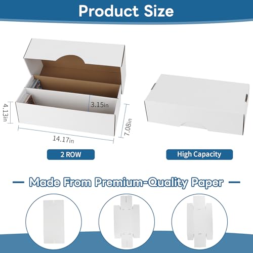 Card Storage Box, 1600 Count, Bulk Card Organizer for Sports Collectors (6 Set) W1627