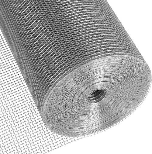 Hardware Cloth 1/2 inch 48 x 100 Ft 19 Gauge - Hot Dipped Galvanized After Welding - Chicken Wire Fencing Gopher Wire Mesh Roll Garden Fence Catio Wire Mesh Fence