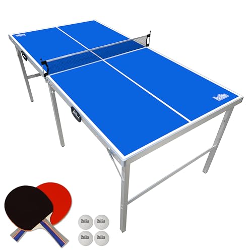 6 ft x 3 ft Portable Folding Ping Pong Table for Indoor Outdoor A180928