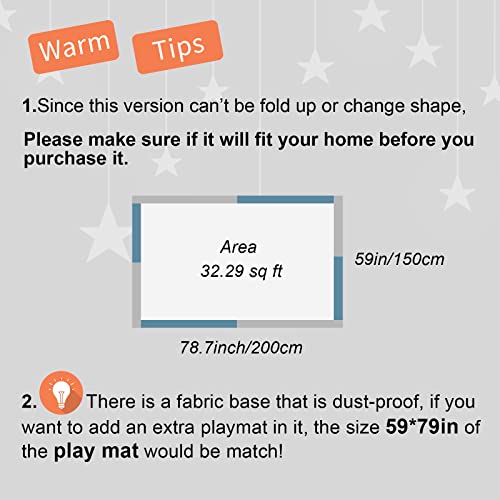Baby Playpen with Safety Gate, Soft Mesh, 79"x59", Black R814