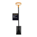 Fiskars 46" Steel Square Garden Spade Shovel with Ergonomic D-Handle, Flat Edge Garden Tool for Digging, Lawn Edging, Pruning, Heavy Duty Weed Puller Tool