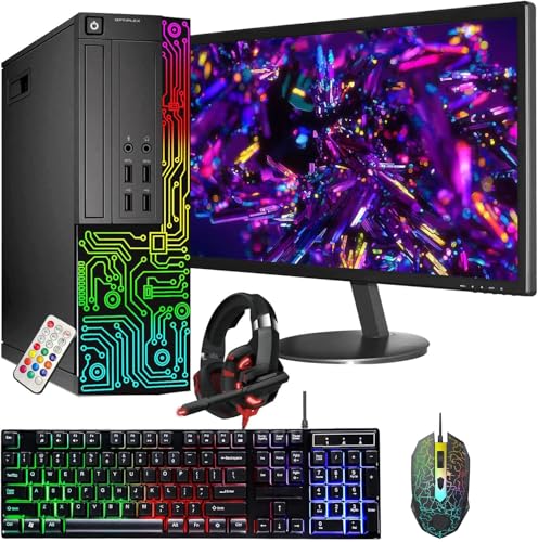 Gaming Desktop PC with Intel Core i7, 16GB RAM, 512GB SSD, 24 Inch Monitor, Keyboard Mouse and Headset T887577