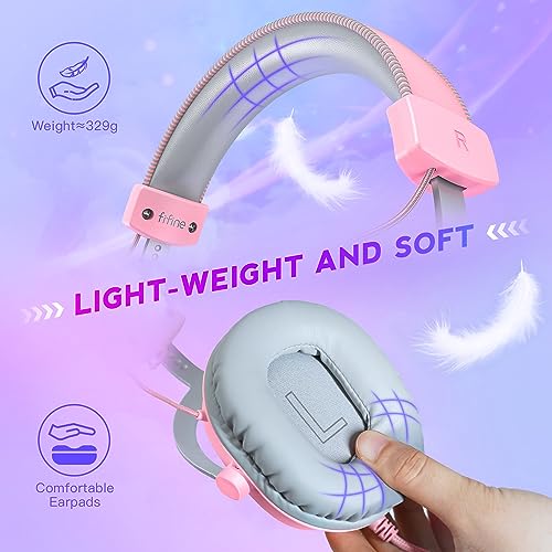 PC Gaming Headset with 7.1 Surround Sound, Detachable Microphone, Over-Ear Wired P287208