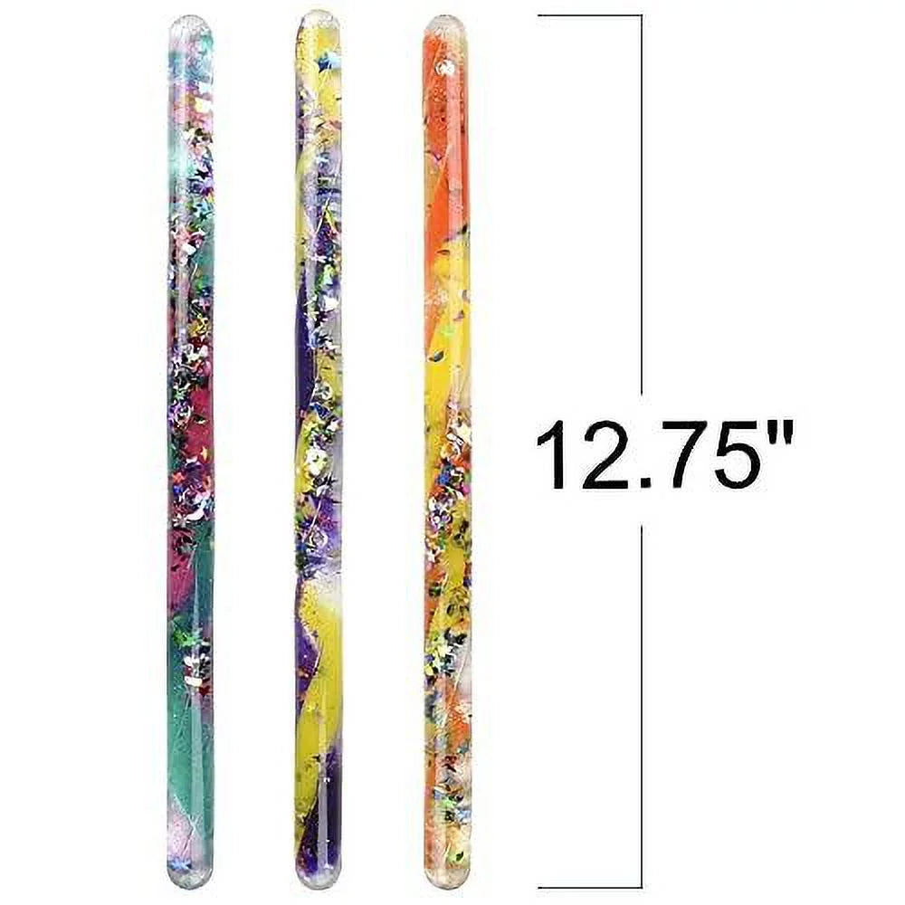 Glitter Wands for Kids, Set of 4, Sensory Fidget Toys T39086