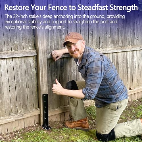 Fence Post Repair Kit 32in Heavy Duty Steel Screw-Connected K5561