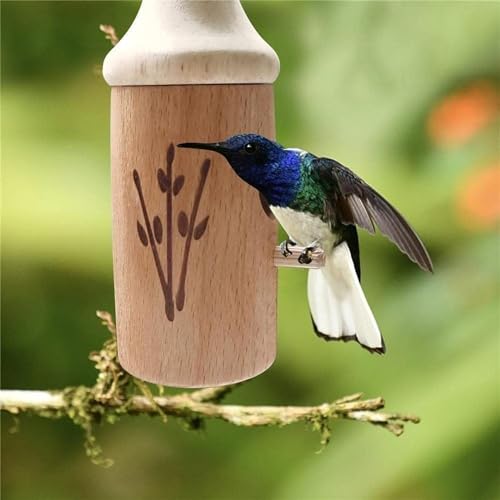Wooden Hummingbird House for Outdoor Hanging O4441