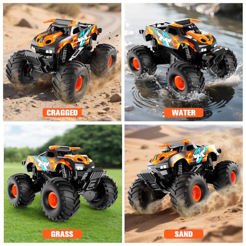 Remote Control Monster Truck 4WD Waterproof Off-Road RC Car D256