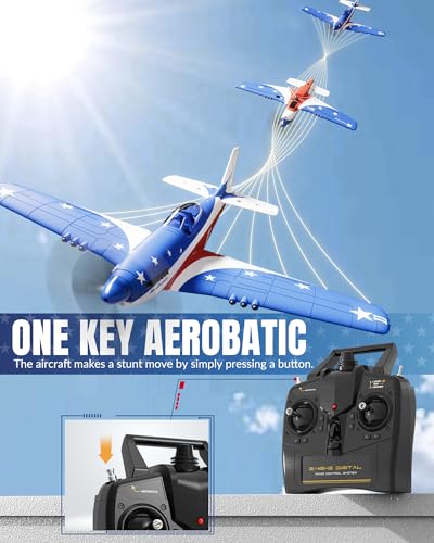 RC Plane 4 Channel Remote Control Fighter Airplane with 6-Axis Gyro, Easy to Fly for Beginners L2816
