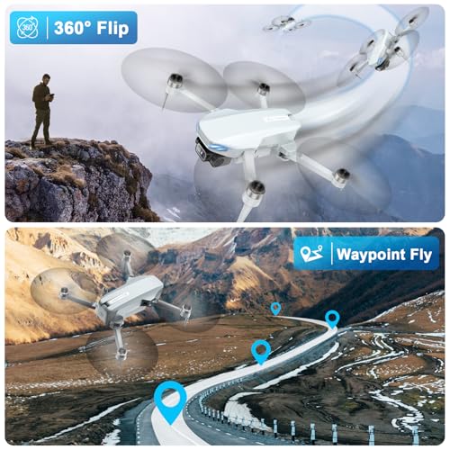 Foldable 2K HD FPV Drone with Brushless Motor for Kids and Beginners T556811