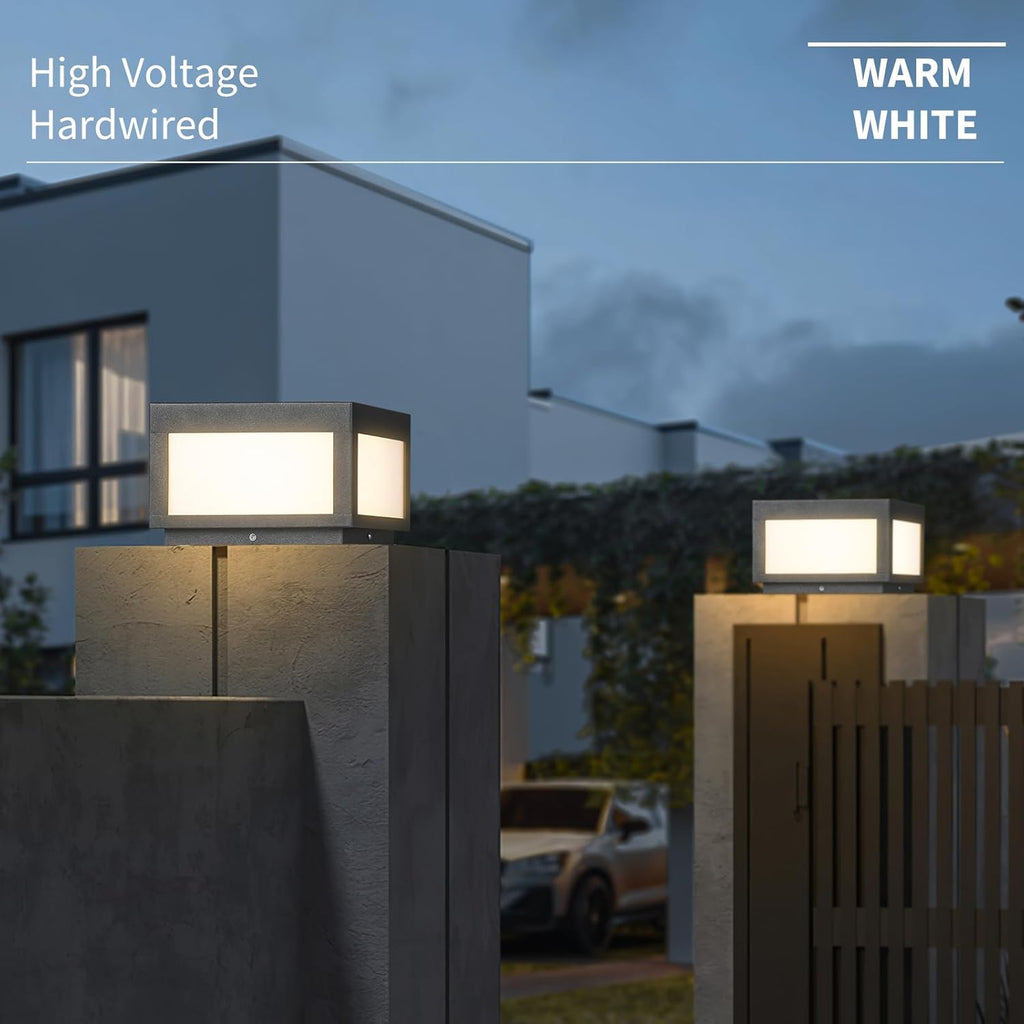 Outdoor LED Post Light, IP65 Waterproof Aluminum Pillar Lamp for Deck and Garden U536329