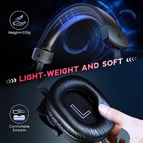 PC Gaming Headset with 7.1 Surround Sound, Detachable Microphone, Over-Ear Wired P287208