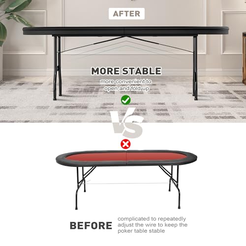 Foldable Blackjack Poker Table with Cup Holders G3690