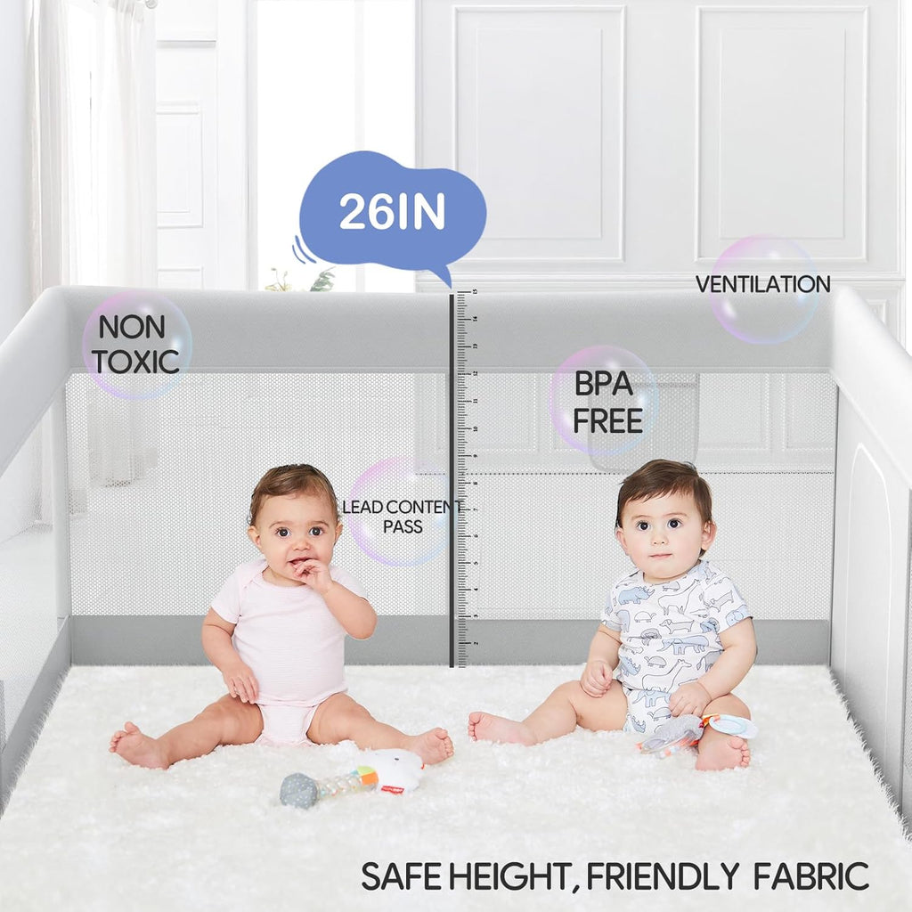 Baby Playpen 47x47 inch for Toddlers, Safety Non-Slip Indoor & Outdoor V8243