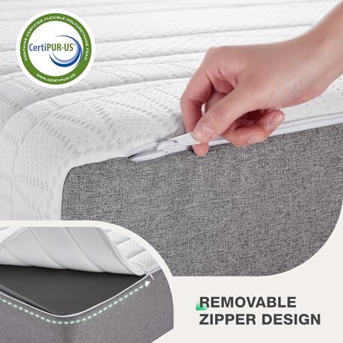 Twin Mattress, 12 Inch Gel Memory Foam, Medium Firm Feel K502
