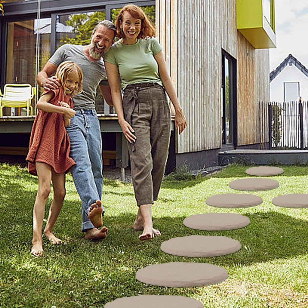 Garden Stepping Stones with Ground Stakes for Walkway Patio Yard N6814