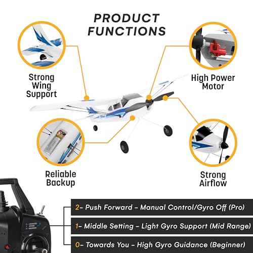 RC Plane Remote Control Airplane for Adults Kids 4 Channel Stunt Flying 20 Inch Wing Span S504403
