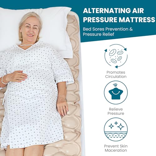 Alternating Air Pressure Mattress Topper with Quiet Pump, Waterproof Bed Sore Prevention Pad B93997