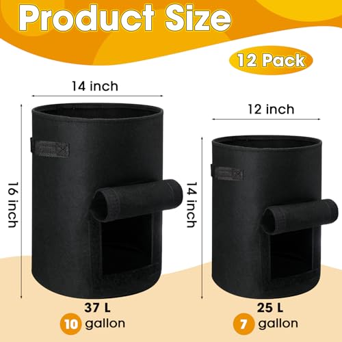Potato Grow Bags 10 Gallon with Handles and Harvest Window T83370