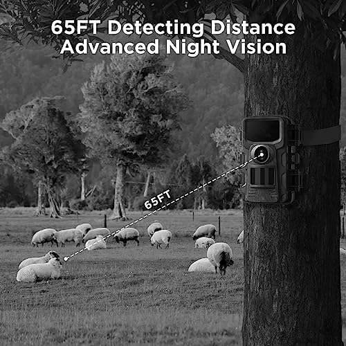 Trail Camera, 2K 36MP Wildlife Camera with Night Vision and Motion Sensor V275