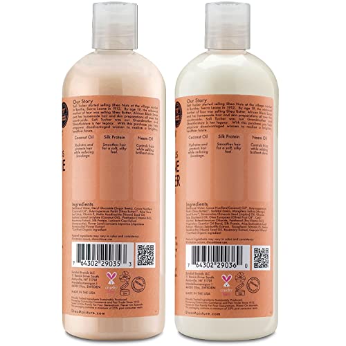 Coconut & Hibiscus Curl & Shine Shampoo and Conditioner, Frizz Control, 16 oz F1862