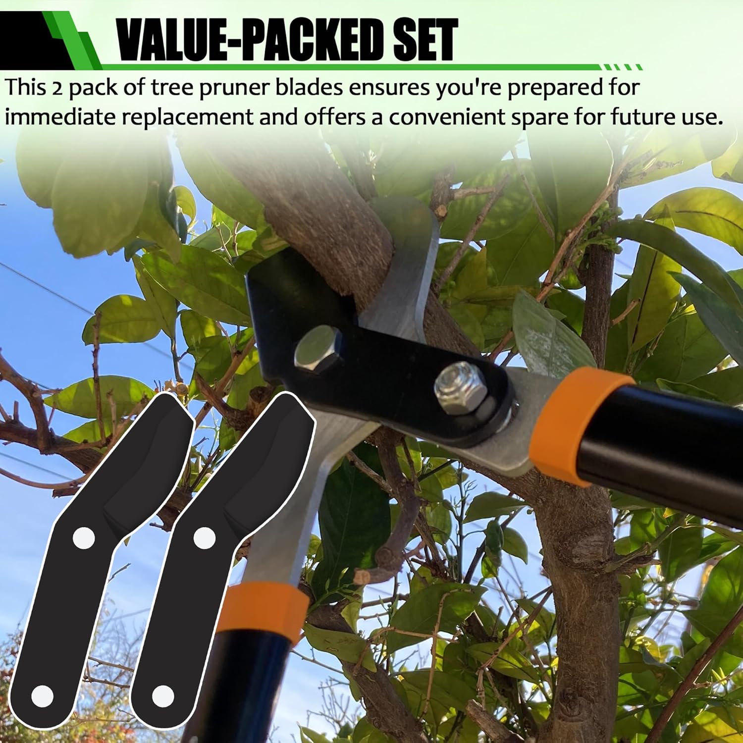 Steel Replacement Blade for Bypass Loppers, 2-Pack V754