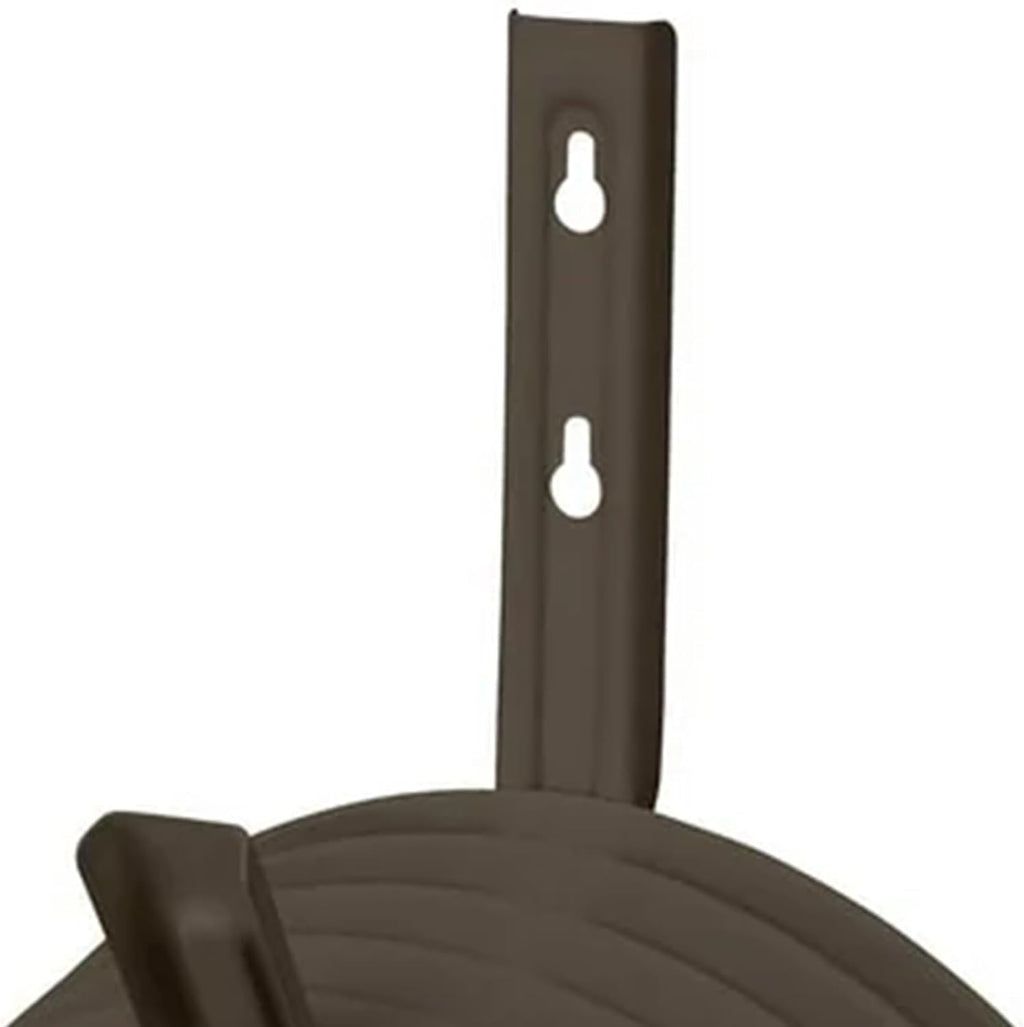 Metal Wall Mount Hose Hanger for Garden, Holds 150 ft, Brown Q1817