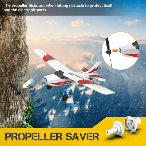 RC Plane Trainer 3CH Remote Control Airplane with 6-Axis Gyro Stabilizer C39075