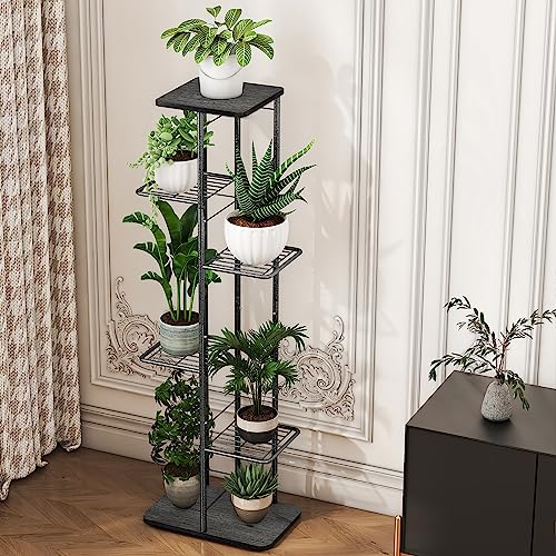 4-Tier Waterproof Metal Plant Stand for Indoor Outdoor Corner Display X792