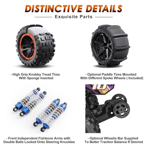 1/16 Scale 4WD Brushless RC Truck, All Terrain Off-Road Semi-Truck V171376