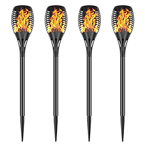 Solar Torch Lights with Flickering Flame, Auto On/Off, Waterproof for Patio, 8 Pack Y3235