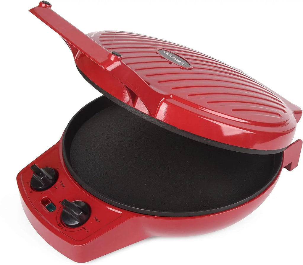 Pizza Maker 12 Inch with Timer and Temperature Control, Indoor Electric Grill W8497