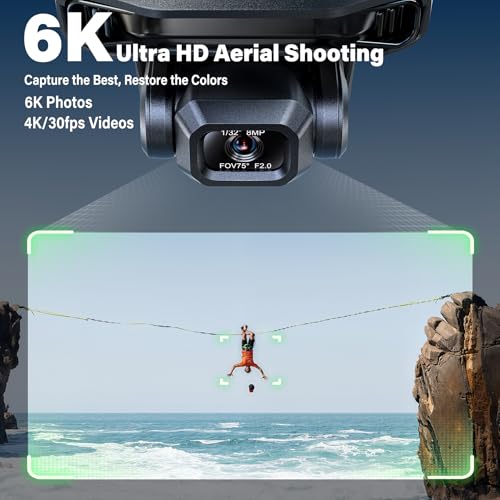 Drone with 6K UHD Camera and 3-Axis Gimbal, GPS Smart Control, 70Mins Flight Time N1810
