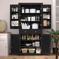 White Pantry Cabinet with 6 Doors and Drawer I8389