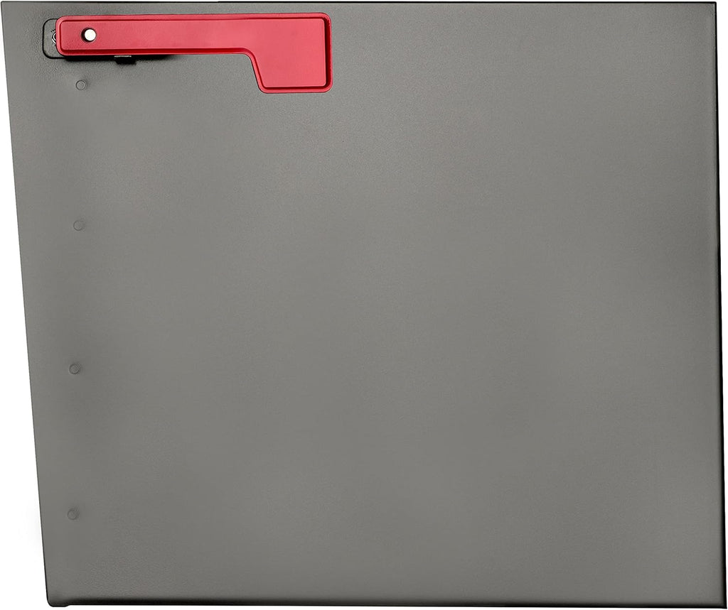 Stainless Steel Locking Post Mount Parcel Mailbox, Graphite Bronze M75483