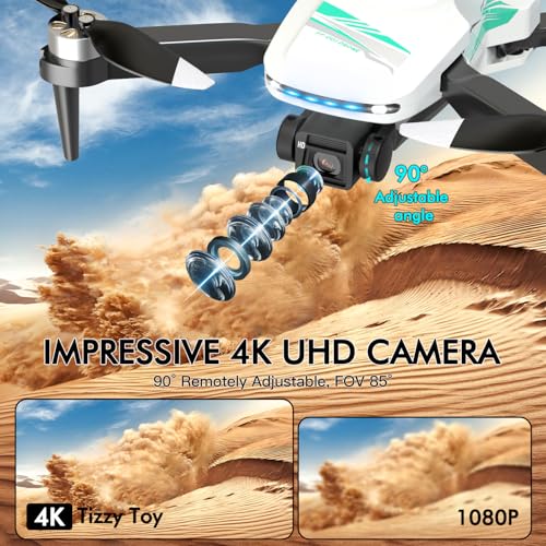 4K Camera Drone for Adults, Foldable FPV with Brushless Motor G69857