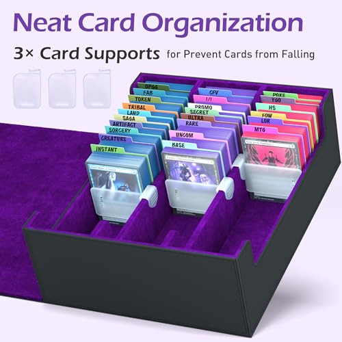 Trading Card Storage Box with 50 Sleeves and 24 Dividers G3044