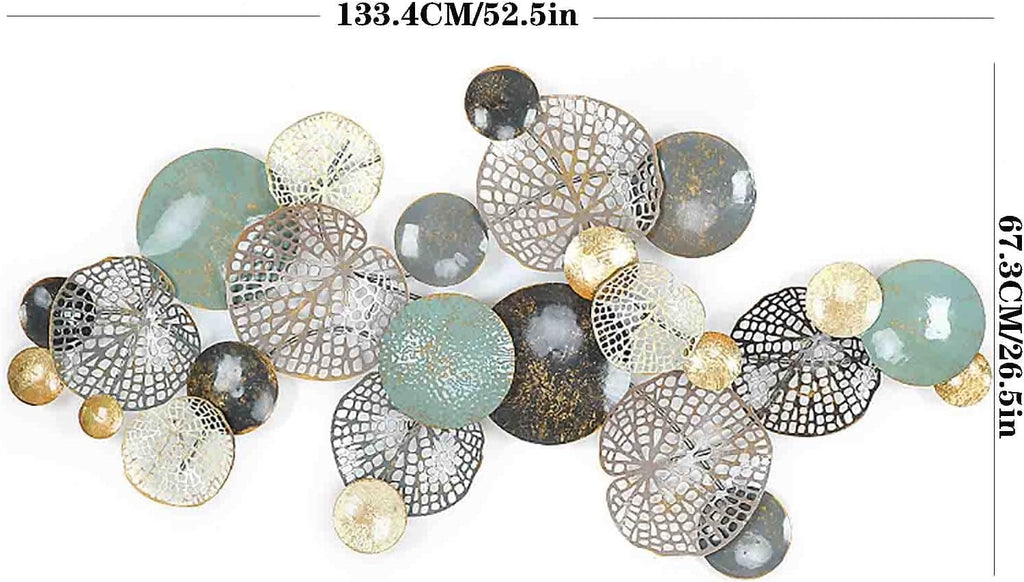 3D Metal Wall Art Décor, Retro Abstract Openwork Wall Sculptures for Living Room W812591