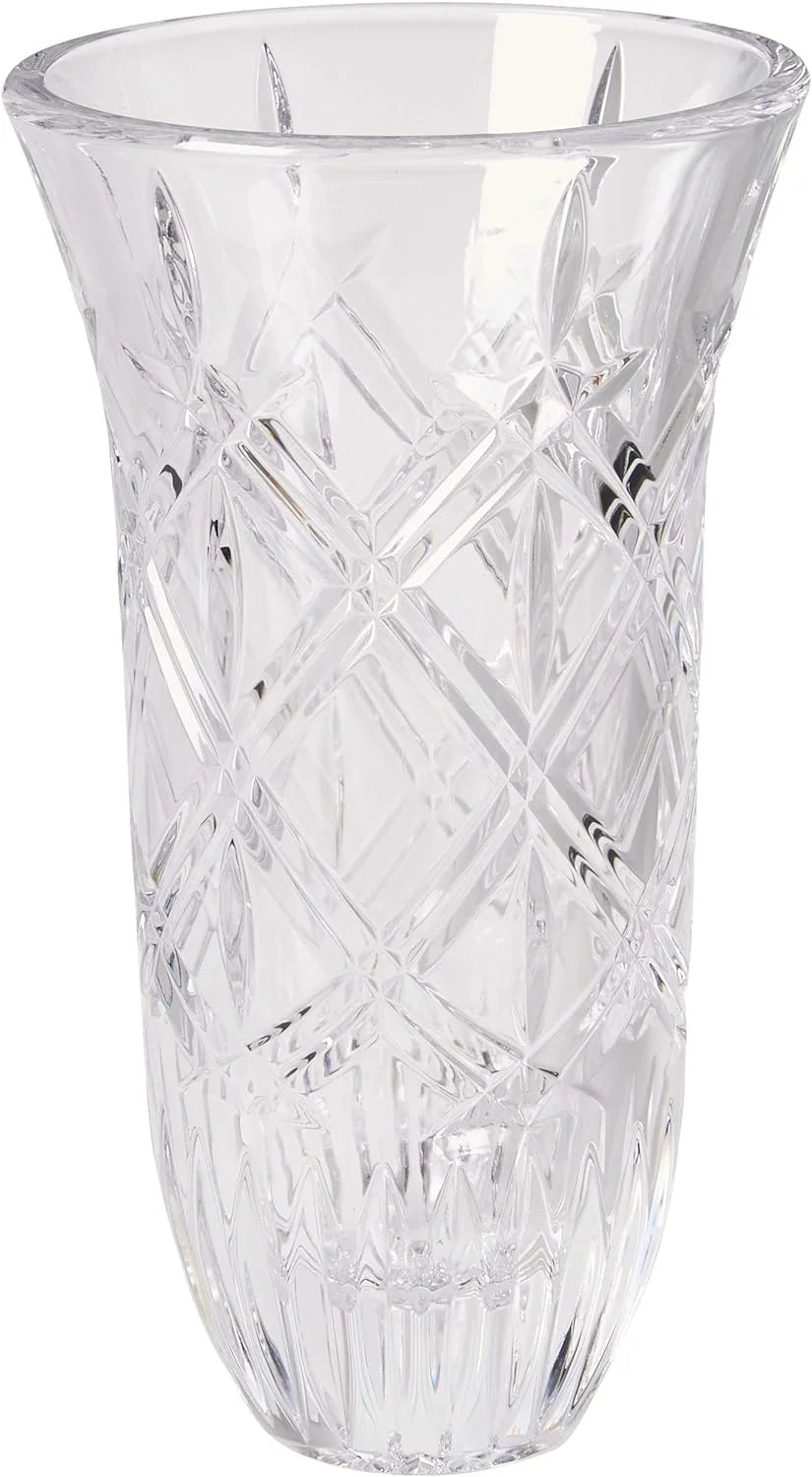 Clear Glass Vase, 9 inches Q590