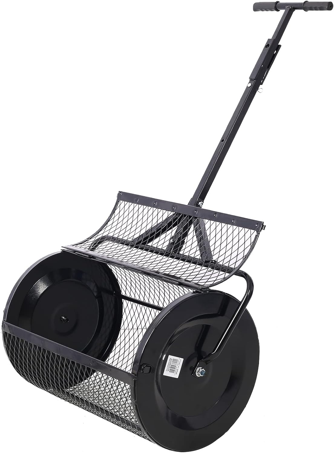 Peat Moss Spreader 36 inch, Compost Spreader Metal Mesh, 2 in 1 ATV and T Shaped Handle S1648