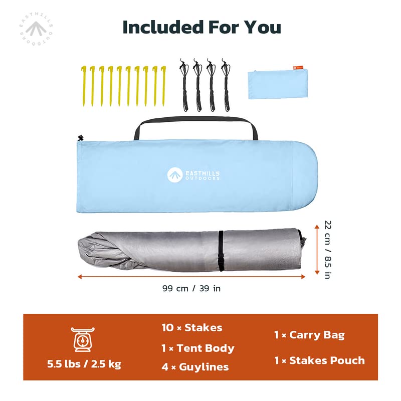 Instant Shader Extended Beach Tent Sun Shelter for 2-4 Person E6761