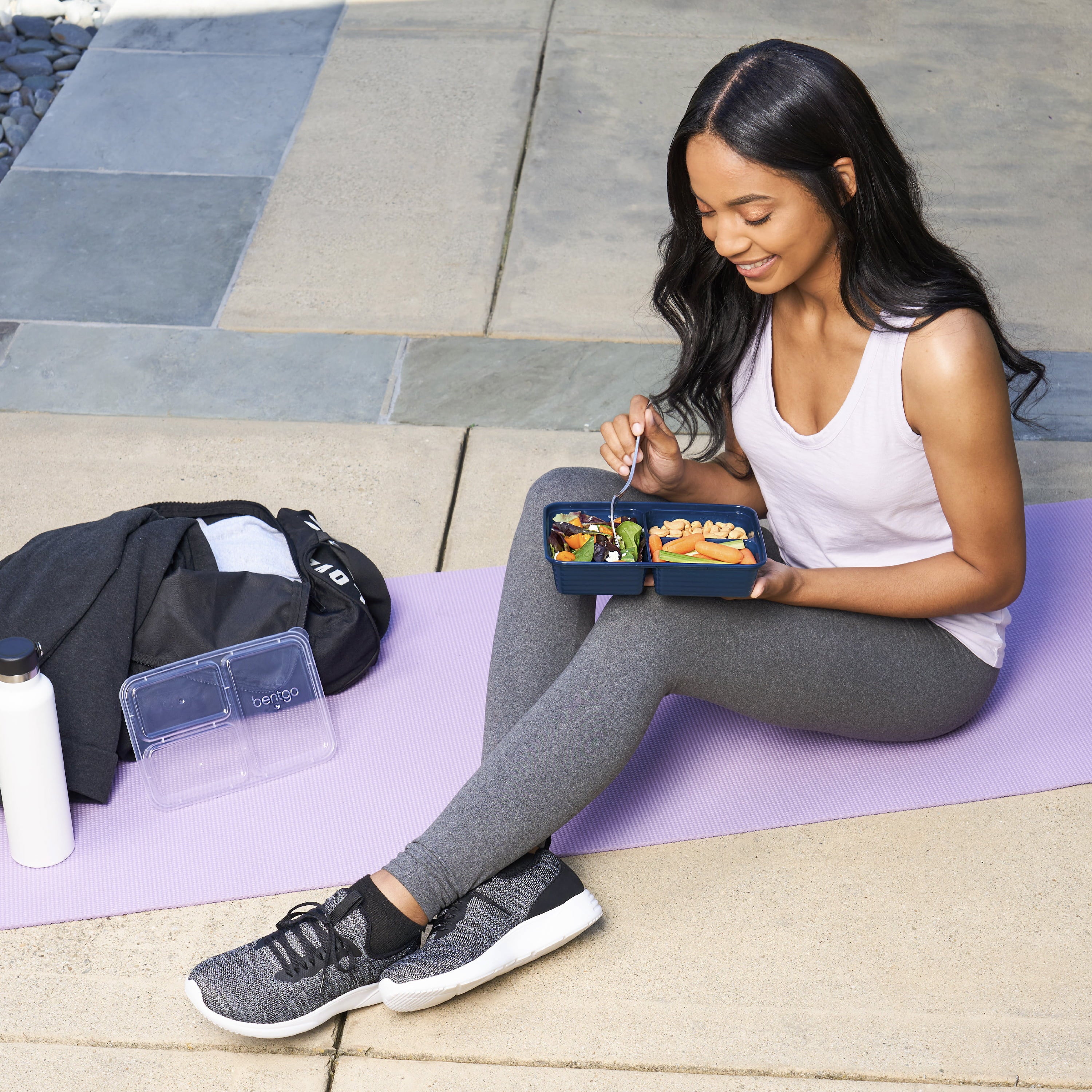 Meal-Prep Containers with Lids, Microwaveable, BPA-Free, Freezer & Dishwasher Safe, 10 Trays, Navy Blue X39829